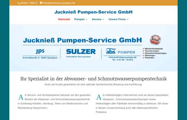 Vorschau von www.juckniess-pumpen.de, Jucknieß Pumpen-Service GmbH