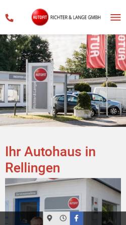 Vorschau der mobilen Webseite www.autofit-richter-lange.de, Richter & Lange GmbH