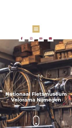 Vorschau der mobilen Webseite www.velorama.nl, Nijmwegen, Nationaal Fietsmuseum Velorama