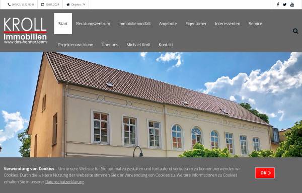 Vorschau von www.die-makler.de, Kroll Immobilien im Kreis- Herzogtum Lauenburg