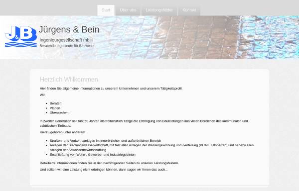Vorschau von juergens-bein.de, Ingenieurgesellschaft mbH Jürgens & Bein