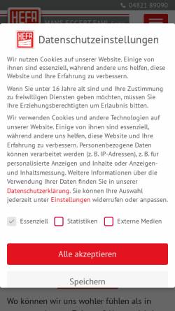 Vorschau der mobilen Webseite hefa-fahl.info, Hans Eggert Fahl GmbH