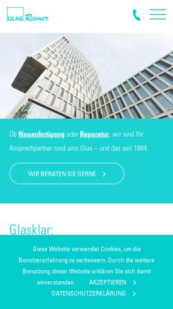 Vorschau der mobilen Webseite www.glas-reimer.de, Glas Reimer GmbH