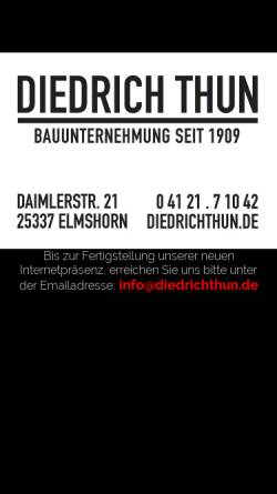 Vorschau der mobilen Webseite www.d-thun-hochbau.de, Diederich Thun