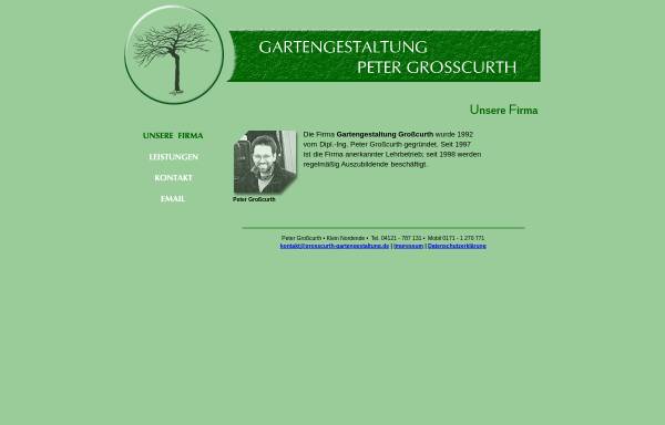 Vorschau von www.grosscurth-gartengestaltung.de, Gartengestaltung Peter Grosscurth