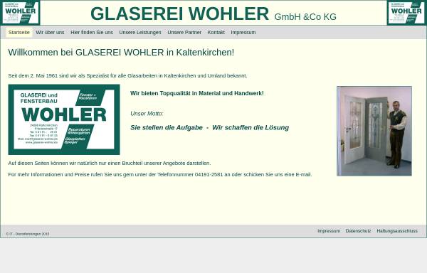 Vorschau von www.glaserei-wohler.de, Glaserei Wohler
