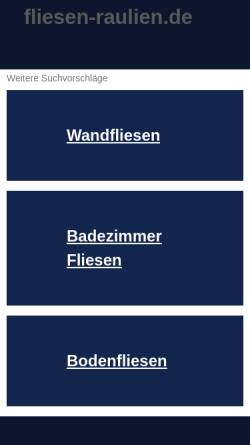 Vorschau der mobilen Webseite www.fliesen-raulien.de, Fliesen Raulien