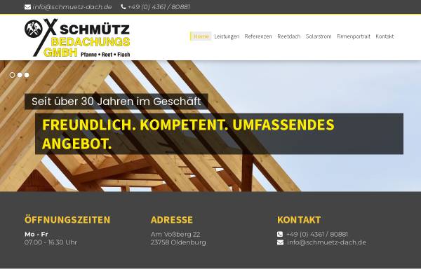 Vorschau von www.schmuetz-dach.de, Schmütz Bedachungs GmbH