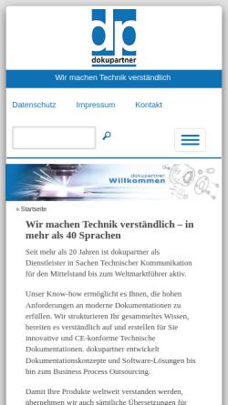 Vorschau der mobilen Webseite www.dokupartner.de, Dokupartner, Manfred Bürgener