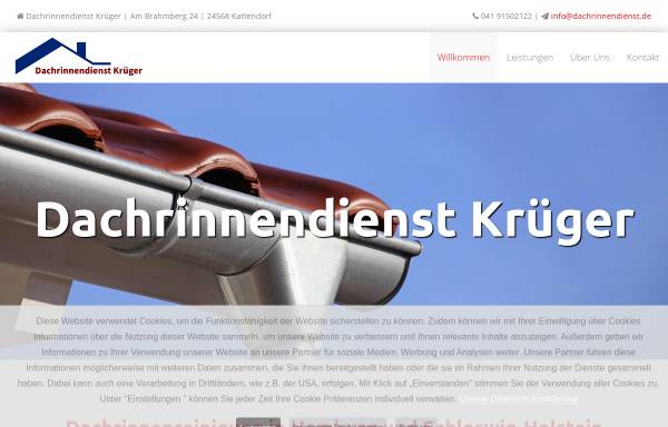 Vorschau von www.dachrinnendienst.de, Krüger Dachrinnendienst