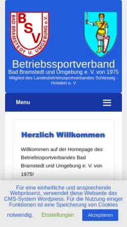 Vorschau der mobilen Webseite bsv-badbramstedt.de, Betriebssportverband Bad Bramstedt und Umgebung e. V. von 1975