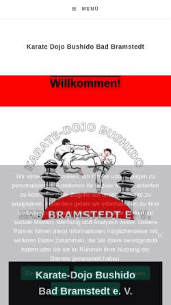 Vorschau der mobilen Webseite bushido-bad-bramstedt.de, Karate-Dojo Bushido Bad Bramstedt e.V.