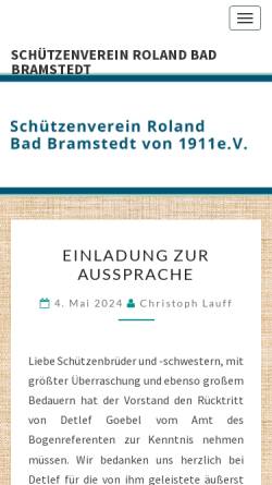 Vorschau der mobilen Webseite www.schuetzenverein-roland.de, Schützenverein Roland Bad Bramstedt e.V.