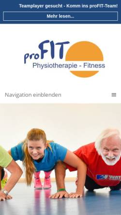 Vorschau der mobilen Webseite www.profit-hagemann.de, proFit Hagemann