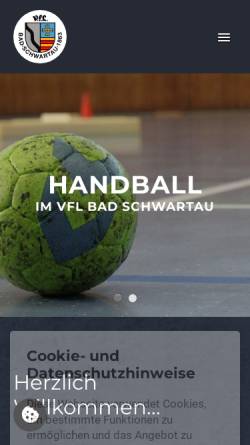 Vorschau der mobilen Webseite www.schwartau-handball.de, VFL Bad Schwartau