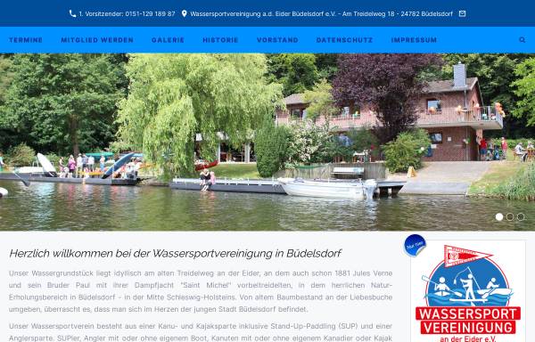 Vorschau von www.wv-buedelsdorf.de, Wassersportvereinigung an der Eider Büdelsdorf e.V.