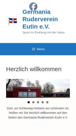 Vorschau der mobilen Webseite www.grve.de, Germania Ruderverein Eutin e.V.
