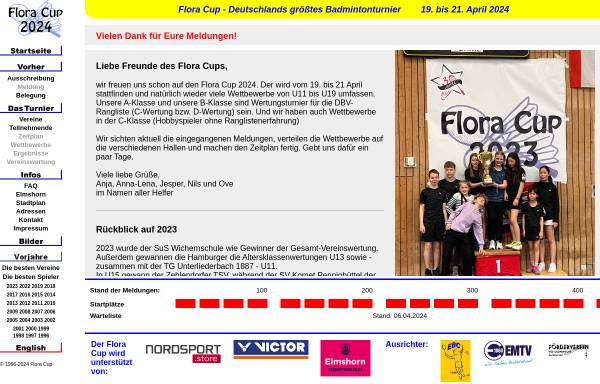 Vorschau von www.floracup.de, Flora Cup