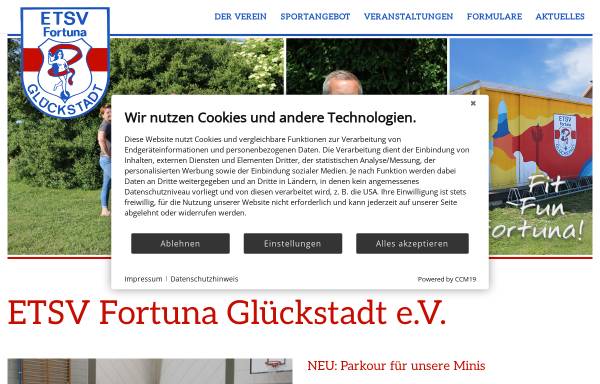 Vorschau von www.etsv-fortuna.de, ETSV Fortuna Glückstadt e.V.