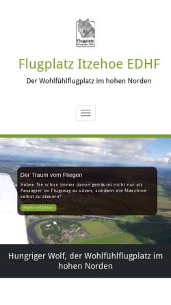 Vorschau der mobilen Webseite fliegen-itzehoe.de, Itzehoer Luftsportverein