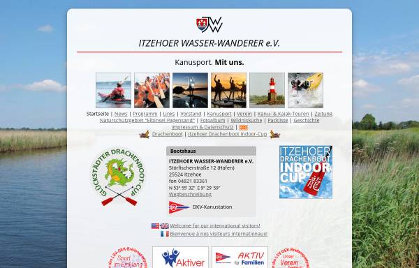 Vorschau von www.itzehoer-wasser-wanderer.de, Itzehoer Wasser-Wanderer e.V