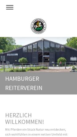 Vorschau der mobilen Webseite www.hamburgerreiterverein.de, Hamburger Reiterverein e.V.