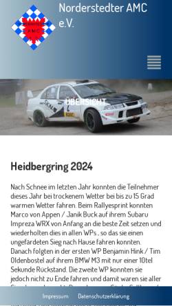 Vorschau der mobilen Webseite www.namc.de, Norderstedter Automobil und Motorsportclub e.V.