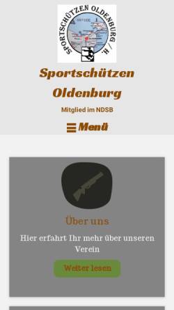 Vorschau der mobilen Webseite www.sportschuetzen-oldenburg.de, Sportschützen Oldenburg/H. e. V.