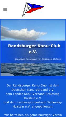 Vorschau der mobilen Webseite www.rkc.eu, Rendsburger Kanu-Club e.V.