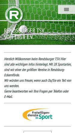 Vorschau der mobilen Webseite www.rtsv.de, Rendsburger Turn- und Sportverein von 1859 e.V.