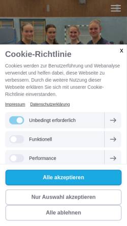 Vorschau der mobilen Webseite www.tt-schwarzenbek.de, Tischtennis Schwarzenbek