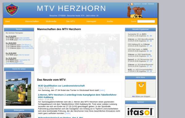 Vorschau von www.mtv-herzhorn-handball.de, MTV Herzhorn - 1. Herren