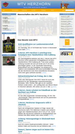 Vorschau der mobilen Webseite www.mtv-herzhorn-handball.de, MTV Herzhorn - 1. Herren
