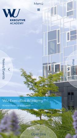 Vorschau der mobilen Webseite executiveacademy.at, WU Executive Academy
