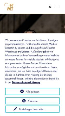 Vorschau der mobilen Webseite www.hfmt-hamburg.de, Hochschule für Musik und Theater Hamburg (HfMT)