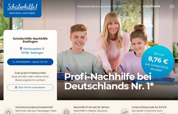 Vorschau von www.schuelerhilfe.de, Schülerhilfe Esslingen