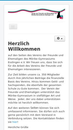 Vorschau der mobilen Webseite www.moerike-vdf.de, Verein der Freunde des Mörike-Gymnasiums