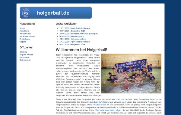 Vorschau von holgerball.de, Freunde des Holgerballs e.V.