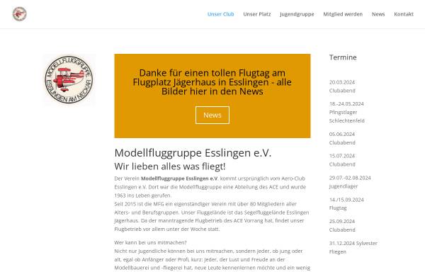 Vorschau von www.mfg-esslingen.de, Modellfluggruppe (MFG) des Aero-Club Esslingen