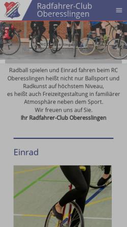 Vorschau der mobilen Webseite www.rc-oberesslingen.de, Radfahrerclub Oberesslingen 1903 e.V.