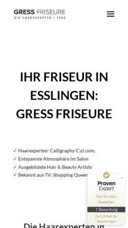 Vorschau der mobilen Webseite gress.de, Bettina und Peter Gress Service & Promotion GbR
