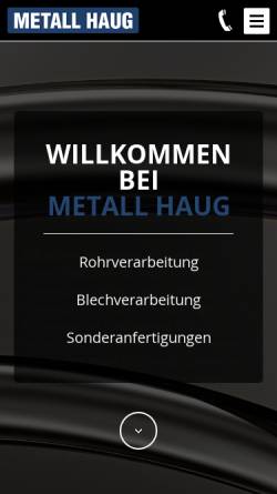 Vorschau der mobilen Webseite www.metall-haug.de, Metall Haug GmbH