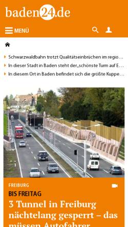 Vorschau der mobilen Webseite www.baden24.de, Baden24.de