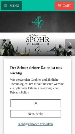 Vorschau der mobilen Webseite www.spohr-publishers.com, Spohr-Publishers