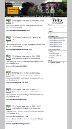 Vorschau der mobilen Webseite sindlingen.de, Sindlingen