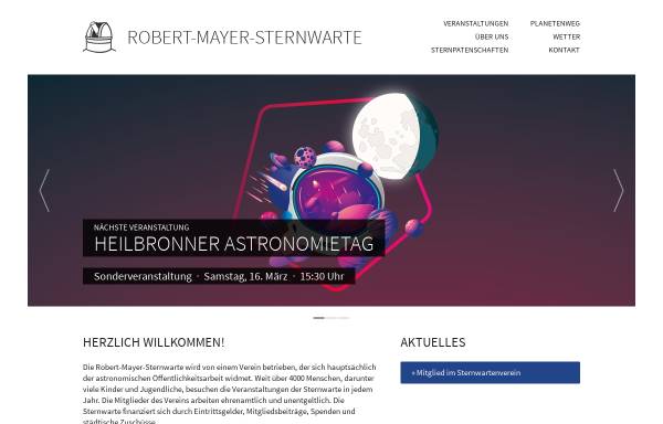 Vorschau von www.sternwarte.org, Robert-Mayer-Sternwarte Heilbronn