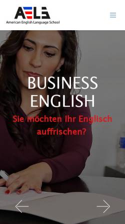 Vorschau der mobilen Webseite www.aels.de, American English Language School