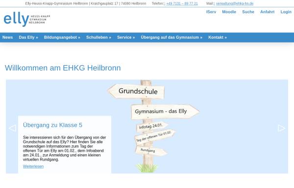 Vorschau von www.ehkg-hn.de, Elly-Heuss-Knapp-Gymnasium Heilbronn