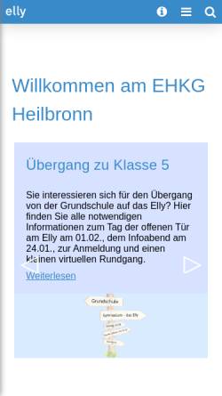 Vorschau der mobilen Webseite www.ehkg-hn.de, Elly-Heuss-Knapp-Gymnasium Heilbronn