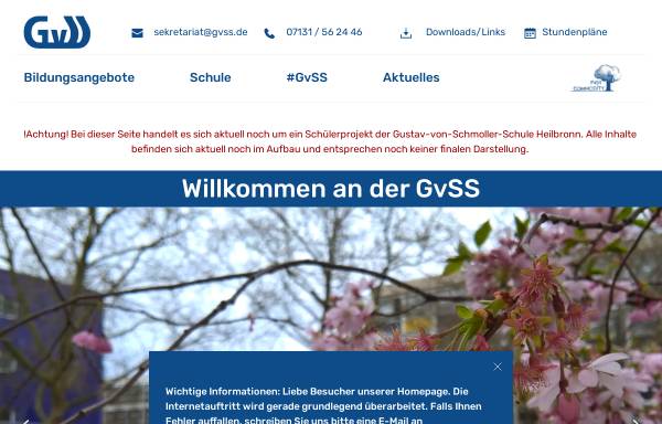 Vorschau von www.gvss-hn.net, Gustav-von-Schmoller-Schule Heilbronn